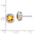 Image of 8.9mm 14k White Gold Cushion Citrine and Diamond Halo Earrings EM7087-CI-010-WA