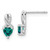 Image of 13mm Sterling Silver Created Alexandrite and Diamond Earrings EM7401-CA-002-SSA
