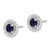 Image of 10mm Sterling Silver Rhodium-plated Created Sapphire Earrings QE14495SEP