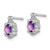 Image of 10mm Sterling Silver Rhodium-plated Amethyst & Diamond Earrings QBE21FEB