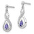 Image of 21mm Sterling Silver Rhodium-plated Tanzanite & Diamond Earrings QDX983