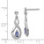 Image of 21mm Sterling Silver Rhodium-plated Tanzanite & Diamond Earrings QDX983