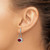 Image of 29.2mm 14k White Gold Oval Created Ruby and Diamond Dangle Earrings EM7228-RU-033-WA
