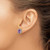 Image of 11mm Sterling Silver Rhodium-plated Amethyst and Diamond Earrings QE9848AM