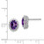 Image of 11mm Sterling Silver Rhodium-plated Amethyst and Diamond Earrings QE9848AM