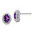 Image of 11mm Sterling Silver Rhodium-plated Amethyst and Diamond Earrings QE9848AM