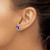 Image of 13mm Sterling Silver Rhodium-plated Amethyst and Diamond Earrings QE9850AM