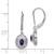 Image of 28mm Sterling Silver Rhodium-plated Amethyst and Diamond Earrings QE10239AM