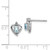Image of 10mm Sterling Silver Rhodium-plated Aquamarine & Diamond Earrings QBE19MAR