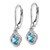 Image of 26mm Sterling Silver Rhodium-plated Diamond & Blue Topaz Earrings QBE12DEC