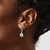 Image of 28mm Sterling Silver Rhodium-plated Aquamarine Lever Back Earrings QE10017AQ