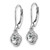 Image of 26mm Sterling Silver Rhodium-plated Diamond & White Topaz Earrings QBE12APR
