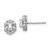 9mm Sterling Silver Rhodium-plated White Topaz & Diamond Earrings QBE22APR