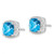 Image of 13mm Sterling Silver Rhodium-plated Blue Topaz and Diamond Earrings QE9850BT