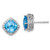 Image of 13mm Sterling Silver Rhodium-plated Blue Topaz and Diamond Earrings QE9850BT