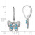Image of 24mm Sterling Silver Rhodium-plated Blue Topaz and Diamond Earrings QE10263BT