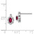 Image of 10mm Sterling Silver Rhodium-plated Created Ruby & Diamond Earrings QBE21JUL