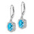 Image of 28mm Sterling Silver Rhodium-plated Diamond and Blue Topaz Earrings QE10151BT