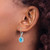 Image of 28mm Sterling Silver Rhodium-plated Diamond and Blue Topaz Earrings QE10151BT