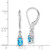 Image of 24mm Sterling Silver Rhodium-plated Diamond and Blue Topaz Earrings QE10173BT