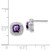 Image of 9mm Sterling Silver Rhodium-plated Amethyst and Diamond Post Earrings QDX379