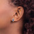 Image of 13mm Sterling Silver Rhodium-plated Created Sapphire & Diamond Earrings QBE18SEP