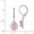 Image of 28mm Sterling Silver Rhodium-plated Pink Tourmaline Lever Back Earrings QE10017PT