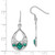 Image of 39mm Sterling Silver Rhodium-plated Simulated Turquoise Dangle Earrings QE12354
