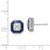 Image of 10.68mm Sterling Silver Rhodium-plated Synthetic Blue Spinel and CZ Earrings QE15252