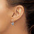 Image of 23mm Sterling Silver Rhodium-plated Amethyst and Diamond Butterfly Earrings QE10266AM