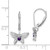 Image of 23mm Sterling Silver Rhodium-plated Amethyst and Diamond Butterfly Earrings QE10266AM