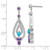 Image of 36.3mm 14k White Gold Simulated Turquoise/Amethyst/White Topaz Dangle Earrings EM7424-BTQ/AM-W