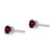 Image of 4mm 14k White Gold 4mm Garnet Earrings