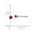 Image of 3mm 14k White Gold 3mm Ruby Stud Earrings