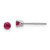 Image of 3mm 14k White Gold 3mm Ruby Stud Earrings