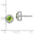 Image of 8.2mm 14k White Gold Cushion Peridot Earrings