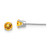 Image of 4mm 14k White Gold 4mm Citrine Stud Earrings