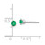 Image of 4mm 14k White Gold 4mm Emerald Stud Earrings