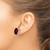 Image of 8mm 14k White Gold 7x5mm Oval Garnet Earrings