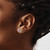 Image of 7.3mm 14k White Gold Created Ruby Post Earrings