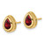 Image of 10.5mm 14K Yellow Gold Pear Garnet Post Earrings