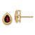 Image of 10.5mm 14K Yellow Gold Pear Garnet Post Earrings