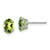 Image of 8mm 14k White Gold 7x5mm Oval Peridot Earrings