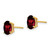 Image of 9mm 14K Yellow Gold 8x6mm Oval Garnet Earrings