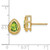 Image of 10.5mm 14K Yellow Gold Pear Peridot Post Earrings