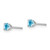 Image of 3mm 14k White Gold 3mm Blue Topaz Stud Earrings