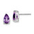 Image of 9mm 14k White Gold 8x5mm Pear Amethyst Earrings