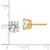 Image of 7mm 14K Yellow Gold 7mm Cubic Zirconia Earrings