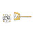 Image of 7mm 14K Yellow Gold 7mm Cubic Zirconia Earrings