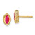 Image of 9.5mm 14K Yellow Gold Marquise Ruby Post Earrings